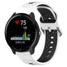 For Garmin Vivoactive3 Music 20mm Breathable Two-Color Silicone Watch Band(White+Black) - 1