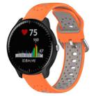 For Garmin Vivoactive3 Music 20mm Breathable Two-Color Silicone Watch Band(Orange+Grey) - 1