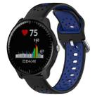 For Garmin Vivoactive3 Music 20mm Breathable Two-Color Silicone Watch Band(Black+Blue) - 1
