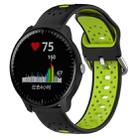 For Garmin Vivoactive3 Music 20mm Breathable Two-Color Silicone Watch Band(Black+Lime Green) - 1