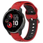 For Garmin Venu 2 Plus 20mm Breathable Two-Color Silicone Watch Band(Red+Black) - 1