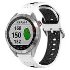 For Garmin Approach S40 20mm Breathable Two-Color Silicone Watch Band(White+Black) - 1