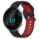 For Garmin Forerunner 55 20mm Breathable Two-Color Silicone Watch Band(Black+Red) - 1