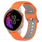 For Garmin Venu 20mm Breathable Two-Color Silicone Watch Band(Orange+Grey) - 1