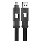 ENKAY ENK-CB134 4-in-1 60W USB-A / Type-C to 8 Pin / Type-C Nylon Braided Magnetic Fast Charging Data Cable, Cable Length:0.15m - 1