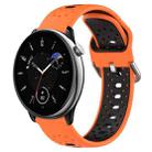 For Amazfit GTR Mini 20mm Breathable Two-Color Silicone Watch Band(Orange+Black) - 1