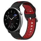 For Amazfit GTR Mini 20mm Breathable Two-Color Silicone Watch Band(Black+Red) - 1