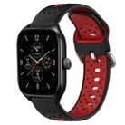 For Amazfit GTS 4 20mm Breathable Two-Color Silicone Watch Band(Black+Red) - 1