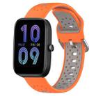 For Amazfit Bip3 20mm Breathable Two-Color Silicone Watch Band(Orange+Grey) - 1
