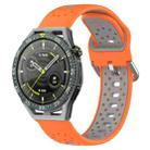 For Huawei Watch GT3 SE 22mm Breathable Two-Color Silicone Watch Band(Orange+Grey) - 1