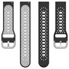 For Xiaomi MI Watch S1 22mm Breathable Two-Color Silicone Watch Band(Olive Green+Black) - 6