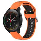 For Xiaomi MI Watch S1 Pro 22mm Breathable Two-Color Silicone Watch Band(Orange+Black) - 1