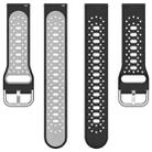 For Xiaomi MI Watch S1 Pro 22mm Breathable Two-Color Silicone Watch Band(Black+Red) - 6