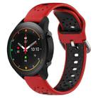 For Xiaomi MI Watch S1 Pro 22mm Breathable Two-Color Silicone Watch Band(Red+Black) - 1