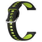 For Xiaomi MI Watch Color 2 22mm Breathable Two-Color Silicone Watch Band(Black+Lime Green) - 2
