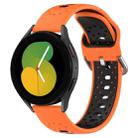 For Amazfit GTR 4 22mm Breathable Two-Color Silicone Watch Band(Orange+Black) - 1