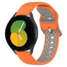 For Amazfit GTR 4 22mm Breathable Two-Color Silicone Watch Band(Orange+Grey) - 1