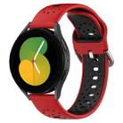 For Amazfit GTR 4 22mm Breathable Two-Color Silicone Watch Band(Red+Black) - 1