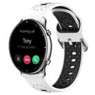 For Amazfit GTR 2 22mm Breathable Two-Color Silicone Watch Band(White+Black) - 1