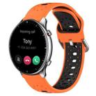 For Amazfit GTR 2 22mm Breathable Two-Color Silicone Watch Band(Orange+Black) - 1