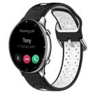 For Amazfit GTR 2 22mm Breathable Two-Color Silicone Watch Band(Black+White) - 1
