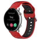 For Amazfit GTR 2 22mm Breathable Two-Color Silicone Watch Band(Red+Black) - 1