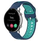 For Amazfit GTR 2 22mm Breathable Two-Color Silicone Watch Band(Blue+Water Duck) - 1