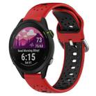 For Garmin Forerunner 255 22mm Breathable Two-Color Silicone Watch Band(Red+Black) - 1