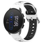 For  Suunto 9 Peak 22mm Breathable Two-Color Silicone Watch Band(White+Black) - 1
