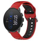 For  Suunto 9 Peak 22mm Breathable Two-Color Silicone Watch Band(Red+Black) - 1
