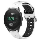 For Suunto 5 Peak 22mm Breathable Two-Color Silicone Watch Band(White+Black) - 1
