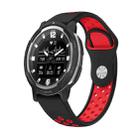 For Garmin Instinct Crossover 22mm Sports Breathable Silicone Watch Band(Black+Red) - 1