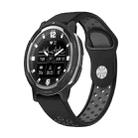 For Garmin Instinct Crossover 22mm Sports Breathable Silicone Watch Band(Black+Grey) - 1