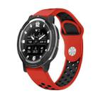 For Garmin Instinct Crossover Solar 22mm Sports Breathable Silicone Watch Band(Red+Black) - 1