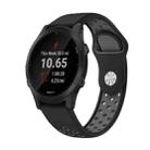 For Garmin Forerunner 945 22mm Sports Breathable Silicone Watch Band(Black+Grey) - 1