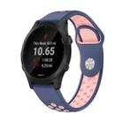 For Garmin Forerunner 945 22mm Sports Breathable Silicone Watch Band(Midnight Blue+Pink) - 1