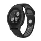 For Garmin Instinct 2 22mm Sports Breathable Silicone Watch Band(Black+Grey) - 1