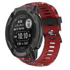 For Garmin Instinct 2X Solar 26mm Camouflage Printed Silicone Watch Band(Red+Jellyfish Camouflage) - 1