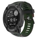For Garmin Instinct 2X Solar 26mm Camouflage Printed Silicone Watch Band(Army Green+Bamboo Camouflage) - 1