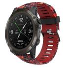 For Garmin D2 Delta PX 26mm Camouflage Printed Silicone Watch Band(Red+Jellyfish Camouflage) - 1