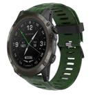 For Garmin D2 Delta PX 26mm Camouflage Printed Silicone Watch Band(Army Green+Army Camouflage) - 1