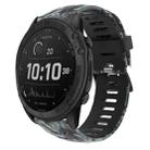 For Garmin Tactix Delta 26mm Camouflage Printed Silicone Watch Band(Black+Digital  Camouflage) - 1