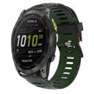 For Garmin Enduro 2 26mm Camouflage Printed Silicone Watch Band(Army Green+Bamboo Camouflage) - 1