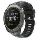 For Garmin Enduro 26mm Camouflage Printed Silicone Watch Band(Black+Digital  Camouflage) - 1