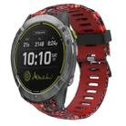 For Garmin Enduro 26mm Camouflage Printed Silicone Watch Band(Red+Jellyfish Camouflage) - 1