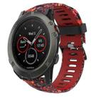 For Garmin Fenix 5X Sapphire 26mm Camouflage Printed Silicone Watch Band(Red+Jellyfish Camouflage) - 1