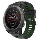 For Garmin Fenix 5X Sapphire 26mm Camouflage Printed Silicone Watch Band(Army Green+Bamboo Camouflage) - 1