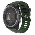 For Garmin Fenix 3 26mm Camouflage Printed Silicone Watch Band(Army Green+Army Camouflage) - 1