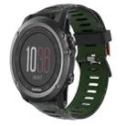 For Garmin Fenix 3 26mm Camouflage Printed Silicone Watch Band(Army Green+Bamboo Camouflage) - 1