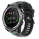 For Garmin Descent MK 1 26mm Camouflage Printed Silicone Watch Band(Black+Digital  Camouflage) - 1